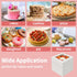 8x8x8 inch Cake Boxes, 4 Pack Disposable Bakery Boxes with Window for Cake, Cookies, Pies, and Cupcakes