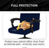 Stretch Computer Office Chair Cover, Durable Zipper Washable Spandex Slipcovers, Anti-dust Protector for Pets