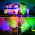 Vamnee 12W 120V 2 Pack Christmas Spotlights Outdoor, RGB Color Changing Landscape Lighting Waterproof Spotlight