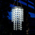 SUNNYPARK 2 21 Hanging Solar Lantern Outdoor, Tiers Solar Transparent Acrylic Beaded Chandelier with Cool White LED S