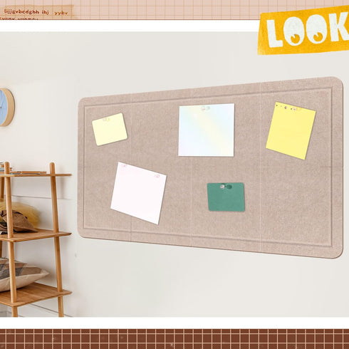 Large Felt Board Alternative Foldable Bulletin Cork Board for Wall, Decorative Pin Board with Textured Paper