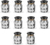 10 Pcs Push to Connect Fittings, 1/4 Inch Tube OD x 1/4 Inch NPT Thread, Pneumatic Male Straight Quick Connect