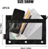 Binder Pencil Pouch 3 Ring Black Zipper Case, 2 Pack Clear Window Binder Organizer for School Office