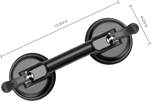 FCHO (2 Pack) Glass Suction Cups Heavy Duty Aluminum Handle Holder Hooks to Lift Large Glass/Moving/Pad