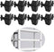 Terixe Post Inserts Connectors - PP Plastic, Injection Molded, Sturdy Support - Black,