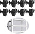 Terixe Post Inserts Connectors - PP Plastic, Injection Molded, Sturdy Support - Black,