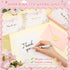 50 Pack Set Thboxes Pink Baby Shower Thank You Cards with Envelopes and Stickers for Girl, Thank You Notes