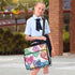 ALAZA 3 500 Heart Crayon Drawing Ring Zipper Binder Sheets Expanding File Folder Bag Case Briefcase with Shoulder Strap