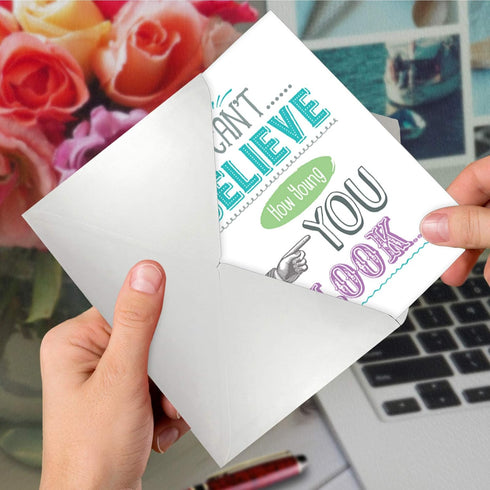NobleWorks Funny Happy Birthday Card with Envelope, Congrats Greeting Card, Birthday Fun