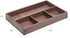 pandapark Black Walnut Wood Organizer Tray, Desk & Drawer Storage Box for Office Supplies