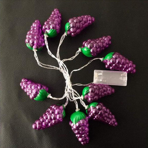 LEKIBOP Fruit String Lights Battery Powered Indoor Outdoor Lighting Lamp Strawberry/Grape/Watermelon/Lemon/Banana