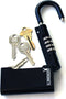Kingsley Guard-a-Key Black Realtor's Lockbox | Portable Resettable Hanging Key Safe Combination Lock Box for House