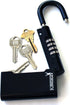 Kingsley Guard-a-Key Black Realtor's Lockbox | Portable Resettable Hanging Key Safe Combination Lock Box for House