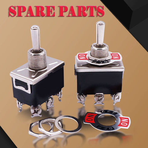 Twidec 3Pcs Heavy Duty Rocker Momentary Toggle Switch - 16A 250V AC DPDT 3 Position 6 Pin (ON)-Off-(ON) with Metal Boot
