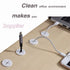 8 Pack Cable Cord Grommet, 3/4 Inch Flexible Wire Rubber Grommets for Cable Management, White