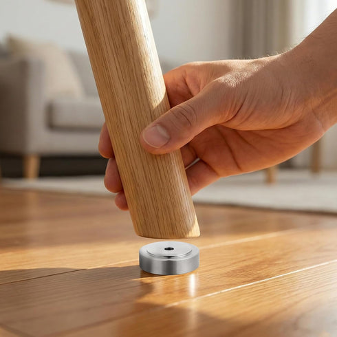 Oqqlin 4 1.16 0.39 Inch Pcs Cutting Board Feet, x Stainless Steel Boards Legs wth Non Slip Pads Cutting Board Feet