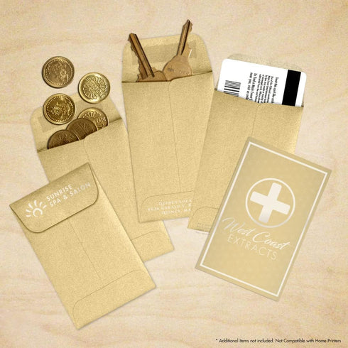 LUXPaper #1 Coin Envelopes | 50 Qty | 2 1/4" x 3 1/2" | Blonde Metallic | 80lb. Text