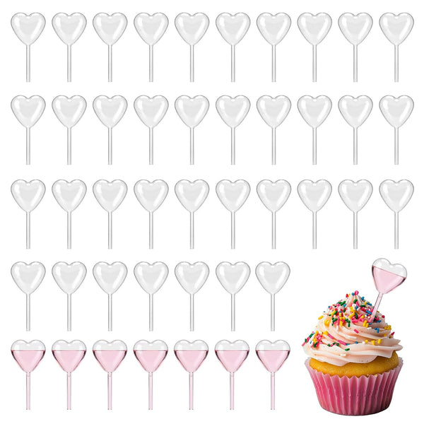 ElevateTech Plastic Transfer Pipettes Heart Style Cupcakes Pipettes PipettesDropper for Chocolate or Strawberries