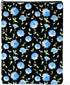 Blue Flower Pattern Waterproof Book Sleeve, Book Pouch with Zipper and Front Pocket, Book Cover Case for Women, Gifts
