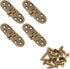 4PCS Bronze Butler Tray Hinge - Heavy Duty Folding Flip Top Hinge for Furniture Accessories