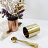 MultiBey Gold Pencil Holder Cup, Luxury Metal Organizer, Small Vase, Desk Accessory for Office Home