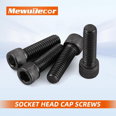 M6-1.0 x 20mm Socket Head Cap Screws Bolts, Grade 12.9 Alloy Steel Black Oxide, 50 PCS