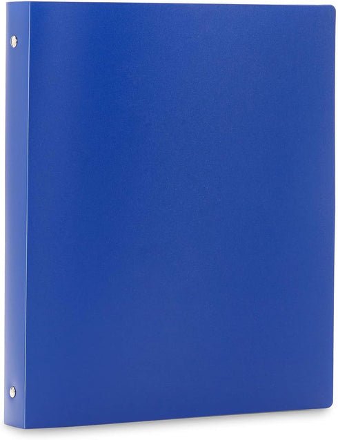 Blue Summit Supplies 3 Ring Plastic Binders, 1 Inch Light Flexible Plastic, Assorted Colors, 6-Pack