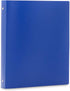 Blue Summit Supplies 3 Ring Plastic Binders, 1 Inch Light Flexible Plastic, Assorted Colors, 6-Pack