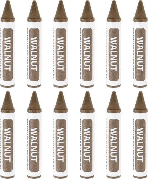 uxcell Furniture Repair Wood Markers, 12 Pcs Walnut Touch Up Filler Sticks,