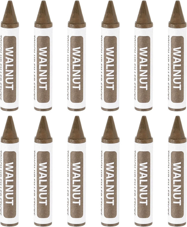 uxcell Furniture Repair Wood Markers, 12 Pcs Walnut Touch Up Filler Sticks,