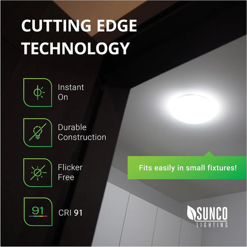 Sunco Lighting 2 Pack GU24 LED Bulbs 2 Prong A19, 9W Equivalent 60W, 5000K Daylight, Dimmable, UL