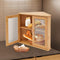 Xuthusman Bamboo Wood Bread Box, Double Bread Storage Box for Homemade Bread &