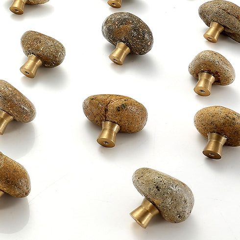 Ywmsfl 5Pcs Drawer Pull Cobblestone Dressers Knob Cupboard Handle Elegant Furniture Handle Simple Bedside Cabinet Pull