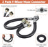 Dreyoo Y Hose for Washing Machine, 3/4 Inch Brass Fittings, 1 ft Length, Hot and Cold Water Supply Connector (1 Pcs)