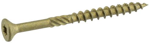 Power Pro 42482 Wood Screws, 9" x 3", Coarse Thread, Epoxy Coated, Outdoor Rust Resistant, Bronze, 50pcs Pack