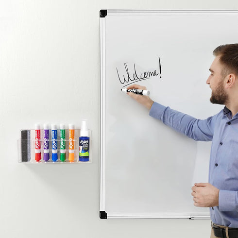 HBlife Acrylic Dry Erase Marker Holder Wall Mount, 10 Slots for Office, School and Home, Marker, Eraser Not Included