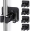 YUWANTING Stainless Steel Broom Holder, Heavy Duty, Rust Resistant, 4 Gripper Positions with