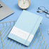 CAGIE Lined Journal Notebook for Work, 196 Pages, Medium 5.7" x 8.3", Hardcover with Pen Loop, Sky Blue
