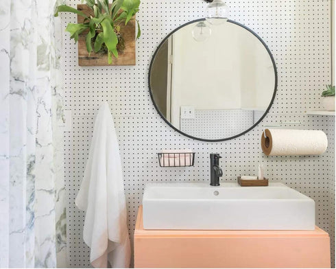1 Pack Sturdy Steel Pegboard Paper Towel Holder, Hook to Anywhere Standard Pegboard, Pegboard Accessory for Workshop,