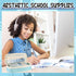 Janlaugh 38 Pcs Aesthetic College School Supplies, Pen Case, Sticky Notes, Gel Pens, Highlighters for Girls Students