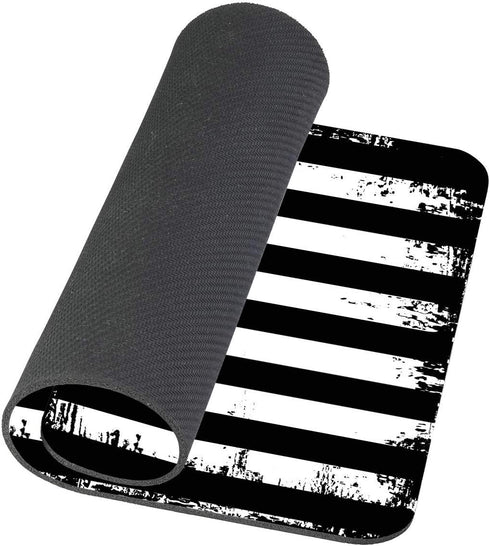 Grunge American Flag USA Flag - Black and White Mouse Pad, Non-Slip Rubber Gaming Mouse Pad for Computers Laptop