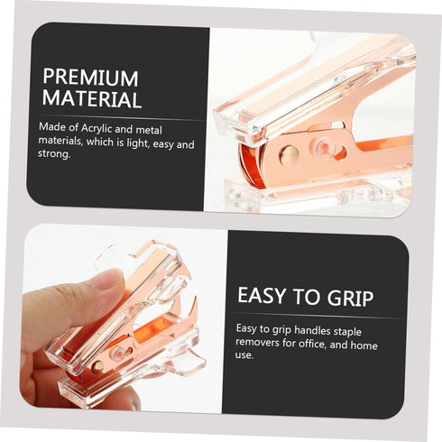 Ciieeo Heavy Duty Stapler - Multipurpose Tool with Office Staple Removers and Nail Puller, Rose Gold Handheld