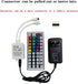 LED Light Remote Controller IR Receiver Adapter Set, DC 12V 2A Power Supply Plug for Strip Lights