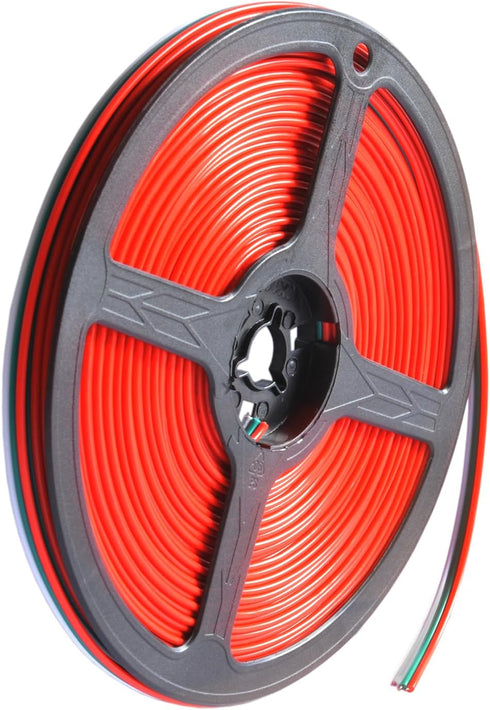32.8ft/10m 3 Pin 20AWG Electrical Extension Cable 3 Conductor Line Cord for WS2812B WS2811 WS2814 SK6812 RGB LED Tape