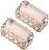 Hipiwe 2 Packs Crystal Business Card Holder, Gold Metal Display Holder for Desk, Bling Office Desktop Organizer with
