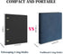 Telescoping 3 Ring Binder, Portable Plastic with Telescoping Spine, Holds 8.5" x 11" Paper for School Office