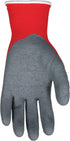 MCR Safety N9680XXL Ninja Flex Work Gloves, Nylon Shell with Latex Dip Palm & Fingertips, Gray/Red, 2X-Large, 1-Pair