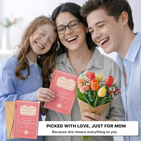 Happy Mothers Day Card For Mom From Son, Daughter, Meaningful Mothers Day Card Gift For Mother - Sweet Present to Bring