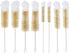PATIKIL 7.5", 8.3", 11.2", 13.4" Straw Cleaner Brush Set, 2Set Stainless Steel Natural Pig Bristle for Lab Supplies