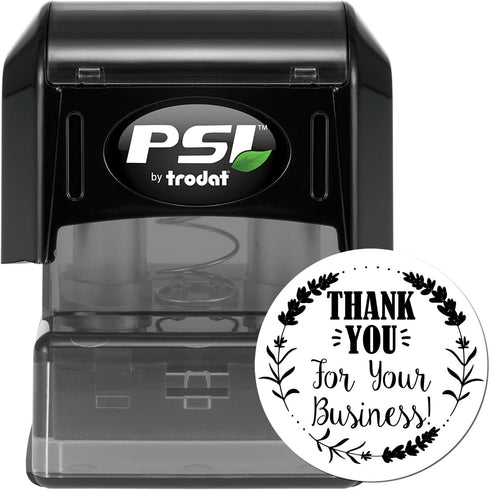 Packaging 1-5/8" Pre-Inked Grateful Blooms Business Thank You Stamp | Professional Custom Pre-Inked Stamper for Small